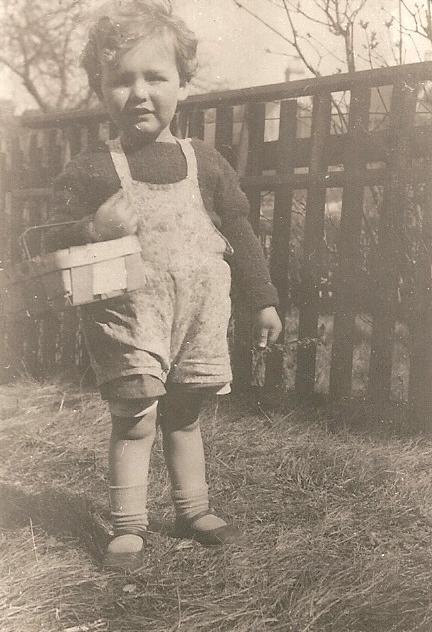 Mick in the garden sometime middle 1940s